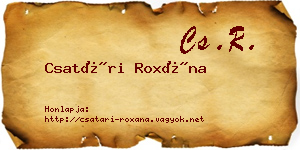 Csatári Roxána névjegykártya