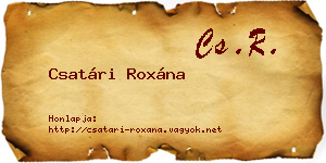 Csatári Roxána névjegykártya