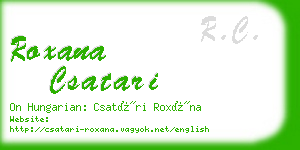 roxana csatari business card